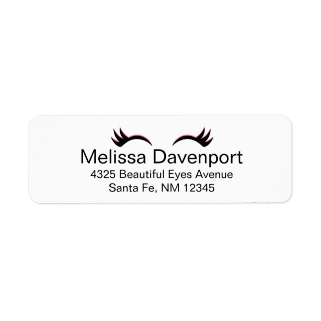 Trendy Pink & Black Eyelashes (Front)