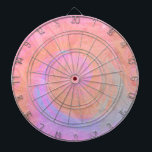 Trendy Pink Blue Marble Modern Dartboard<br><div class="desc">Trendy Pink Blue Marble Modern Dart Board makes a beautiful addition to your game decor.</div>