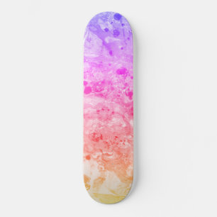 Trendy Pink Blue Purple Green Modern Colourful Skateboard