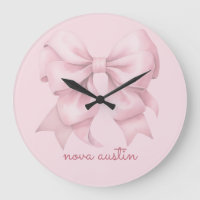 Trendy Pink Bow Personalised With Name Monogram