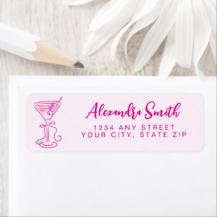 Trendy Pink Dirty Thirty Martini 30th Birthday