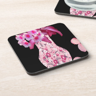 Trendy Pink Ditsy Floral Coaster