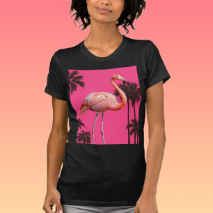 Trendy pink flamingo print t-shirt – Summer