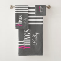 Trendy Pink Grey She Will Endure All Things Custom