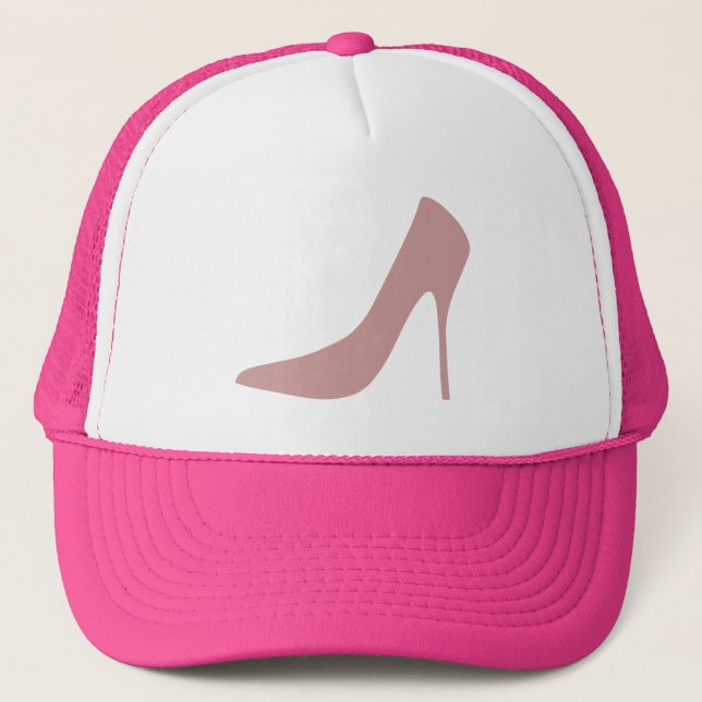 TRENDY PINK HIGH HEELS Trucker Hat (Front)