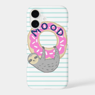 Trendy Pink Iced Doughnut & Sloth