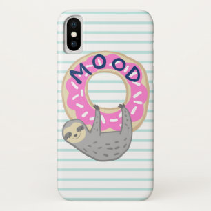 Trendy Pink Iced Doughnut & Sloth iPhone X Case