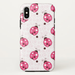 Trendy Pink Ladybugs Cell Phone Case