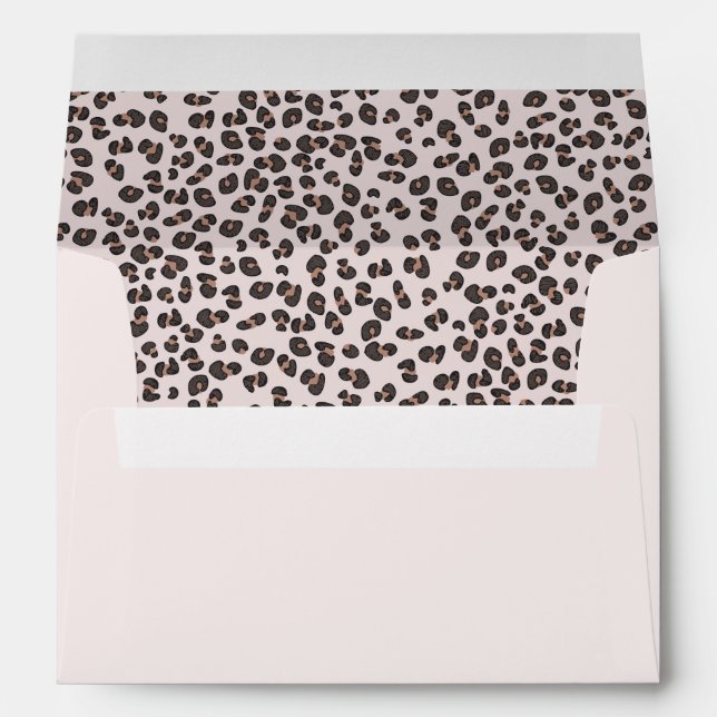 Trendy Pink Leopard Print Envelope (Back (Bottom))