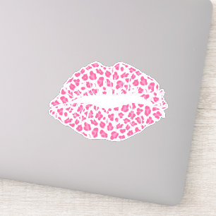 Trendy Pink Leopard Print Kiss - Contour