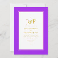 Trendy Pink, Purple, Black, and Gold Wedding