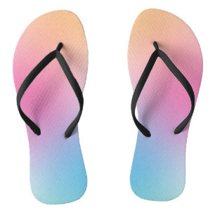 Trendy Pink Red Orange Yellow Blue Purple Green Flip Flops