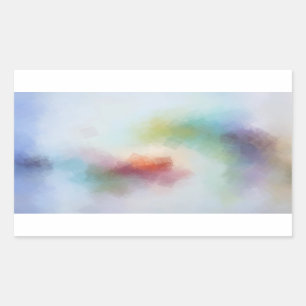 Trendy Pink Red Yellow Orange Blue Green Custom Rectangular Sticker