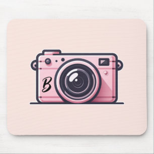 Trendy Pink Snapshot Shoot Camera Photography  Mouse Mat