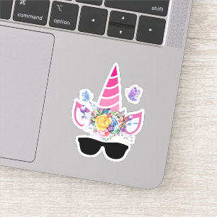 Trendy Pink Unicorn in Sunglasses