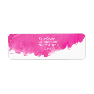Trendy Pink Watercolor Paint Splotch
