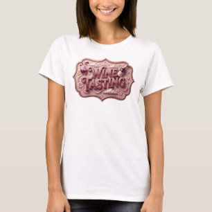 Trendy Pink WINE TASTING Print T-Shirt