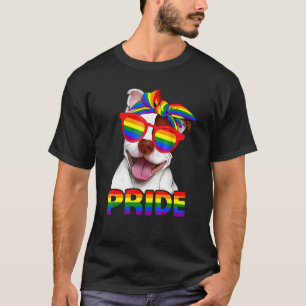 Trendy Pitbull Pride Dog Mum Rainbow Lgbt Gay Prid T-Shirt