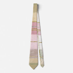 Trendy Plaid Pink Green Tie