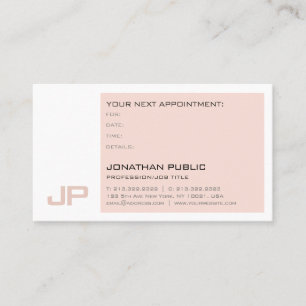 Trendy Plain Appointment Reminder Sophisticated Card