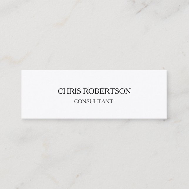 Trendy Plain Attractive Special Modern Mini Business Card (Front)