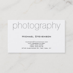 Trendy Plain Black White Chic Business Card