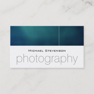 Trendy Plain Blue White Artist Business Card