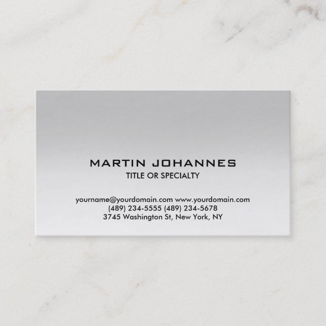Trendy Plain Simple Automotive Business Card (Front)
