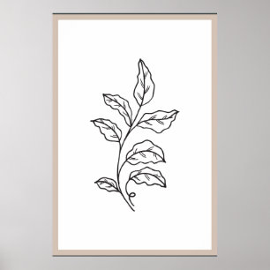 Trendy plant design poster