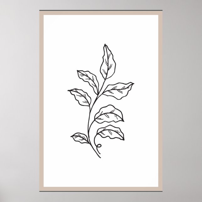 Trendy plant design poster (Front)