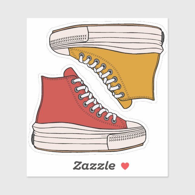 Trendy platform, high-top sneakers shoes (Sheet)