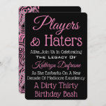 Trendy "Players & Haters" Party Invitation II<br><div class="desc">A fun and trendy "Players & Haters" party invite with easy personalisation.</div>