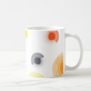 Trendy, playful, lively, cool, circular geometric coffee mug