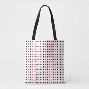 Trendy Playing Cards Pattern Print Shoulder Tote