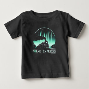 Trendy Polar Express Train Black Baby T-Shirt