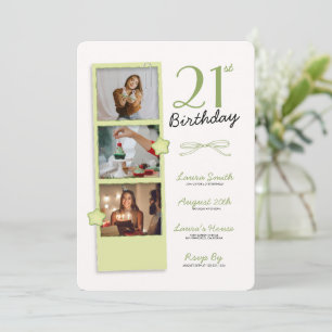 Trendy Polaroid Photo Birthday Invitation