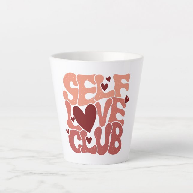 Trendy Positive Affirmation Aesthetic Quote Latte Mug (Front)