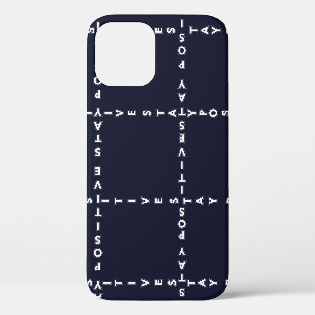 Trendy 'Positive' pattern, grid check. Case-Mate iPhone Case (Back)