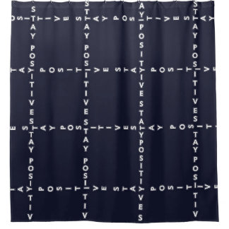 Trendy 'Positive' pattern, grid check. Shower Curtain