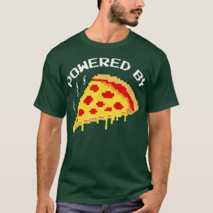 Trendy Powered By Pizza Pixel Gaming Humor 3357568 T-Shirt