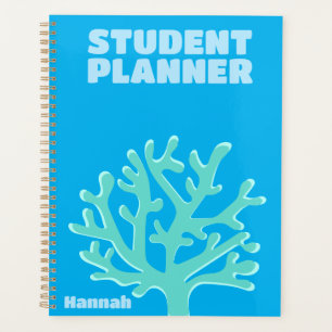 Trendy Preppy Blue Beach Planner