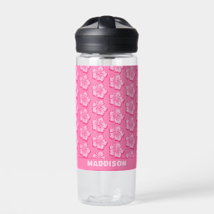 Trendy Preppy Tropical Floral Water Bottle