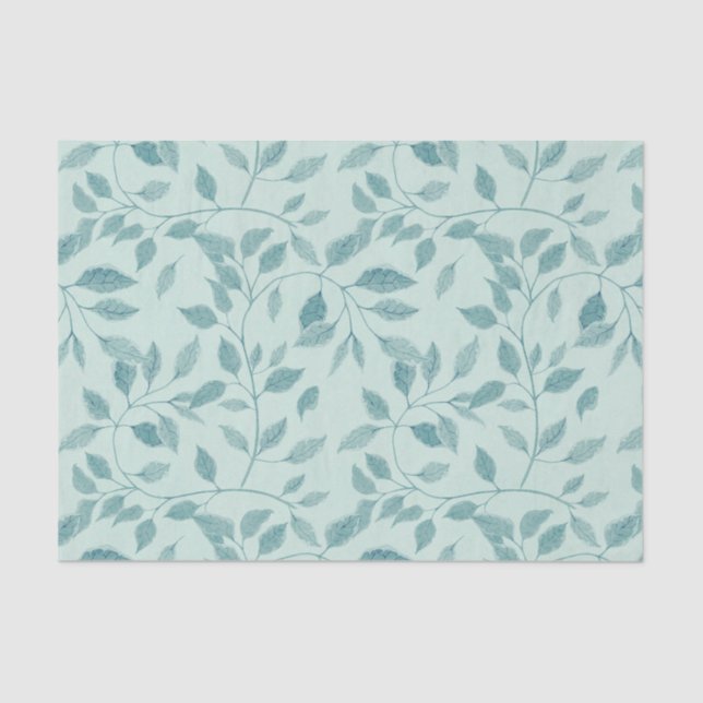 Trendy Pretty Botanical Greenery Pattern Tissue Paper (Front)