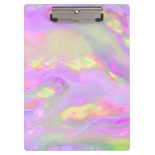 Trendy pretty colourful abstract waves clipboard