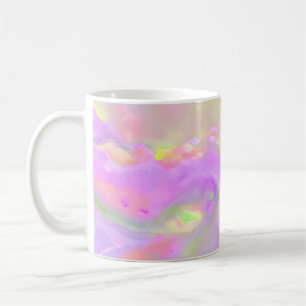 Trendy pretty colourful abstract waves coffee mug