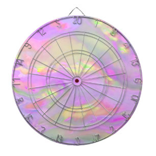 Trendy pretty colourful abstract waves dartboard