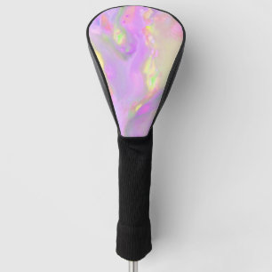 Trendy pretty colourful abstract waves golf head cover