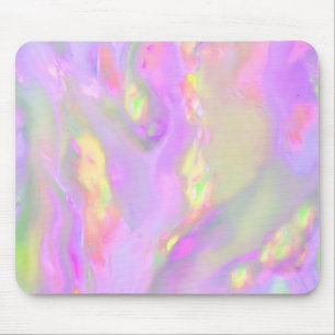 Trendy pretty colourful abstract waves mouse mat