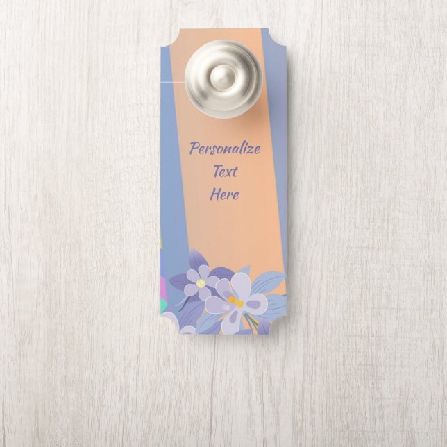 Trendy & Pretty Lilac Flowers Elegant Room Door Hanger (On Knob)