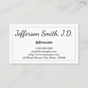 Trendy & Professional Advocate Business Card